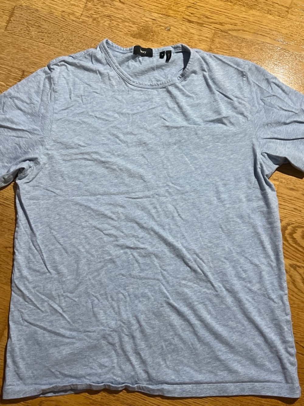Theory Men’s Light Blue and Heather Gray Crewneck Tees - Picture 3 of 5